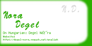 nora degel business card